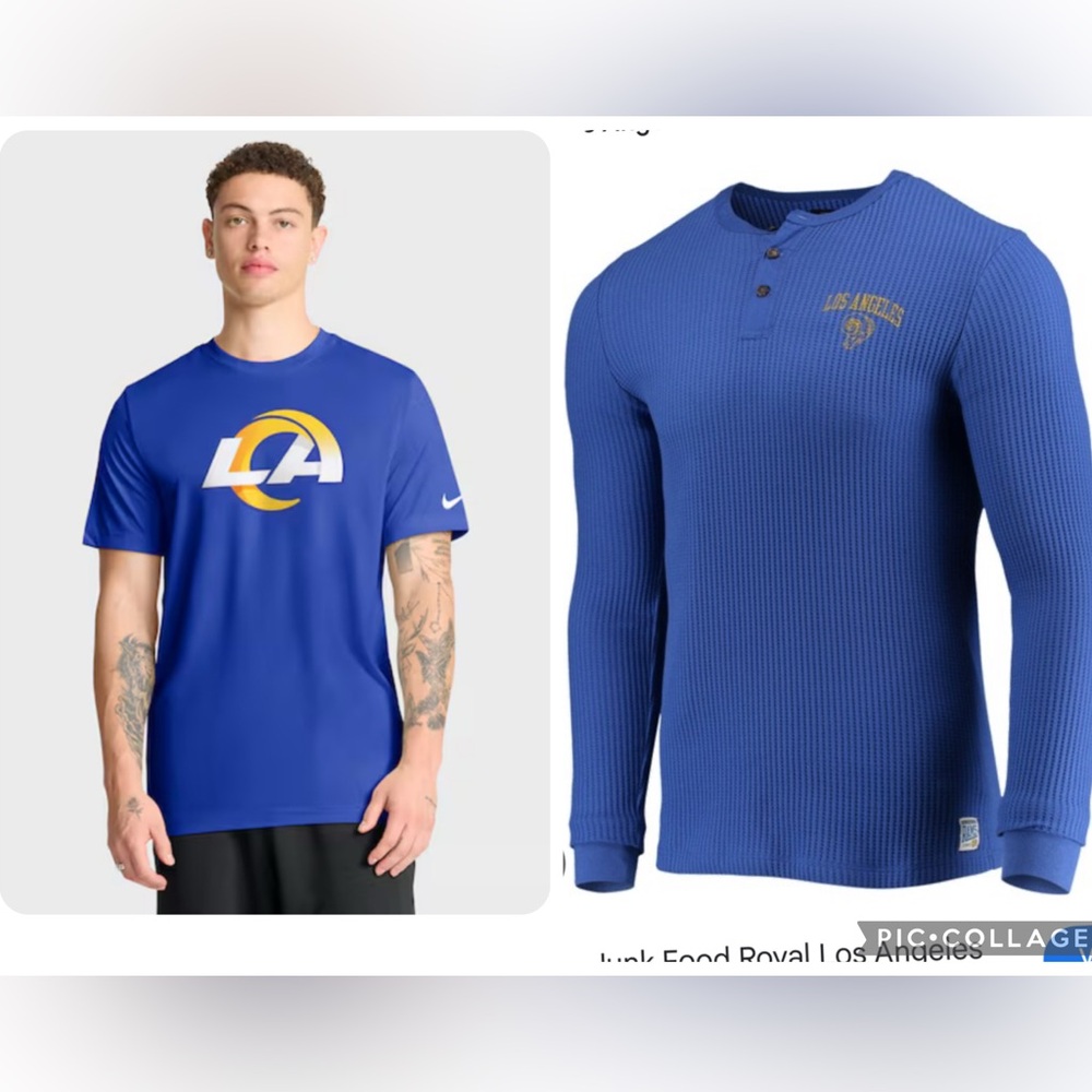 Los Angeles Rams 2- Shirt Bundle (Nike / Junk Food Clothing)